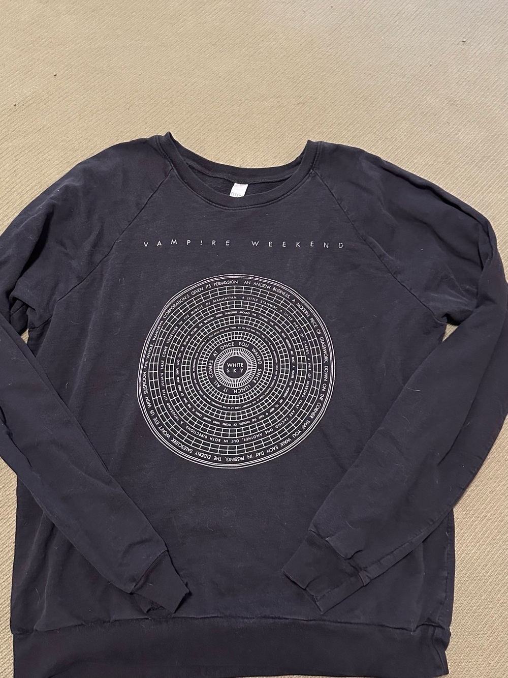 American Apparel Black Vampire Weekend Graphic Sweatshirt